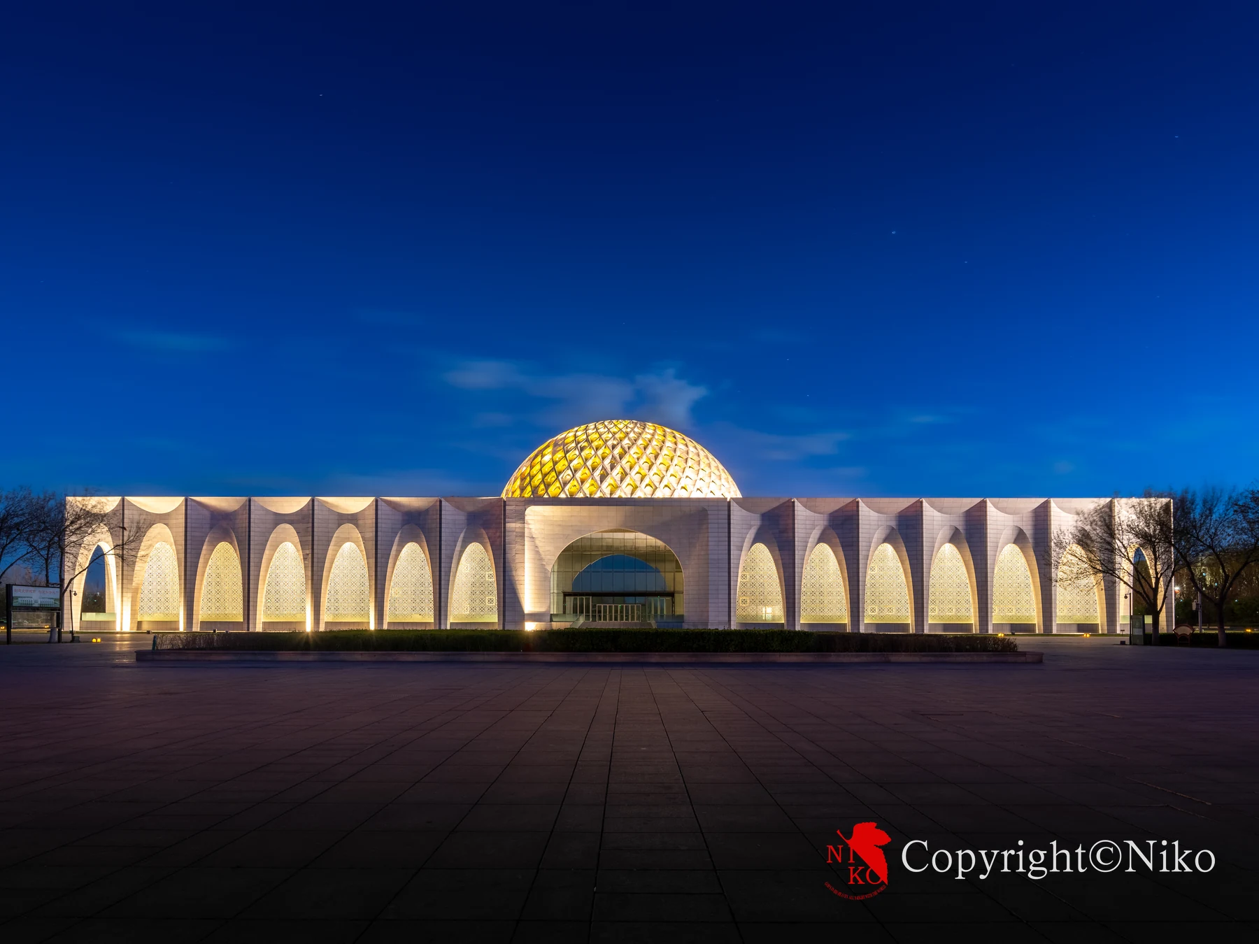 博物馆建筑夜景